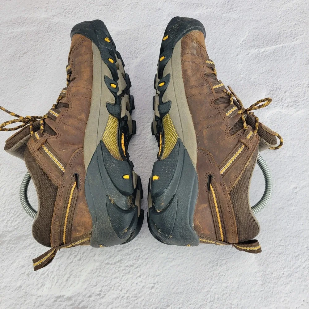 Keen‎ Targhee II Mens Waterproof Hiking Shoes Size 7.5 Brown Leather Low Trail